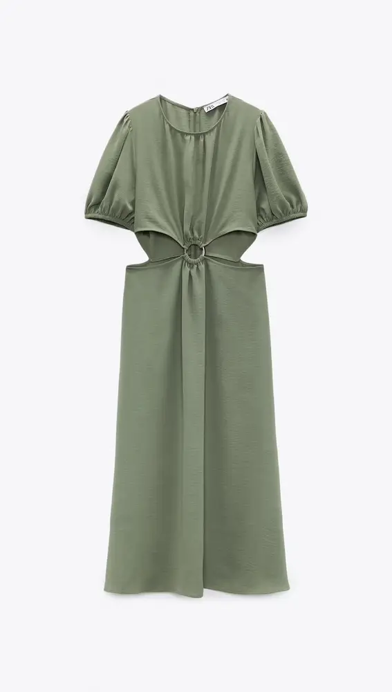 Vestido midi cut out, de Zara