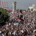 Miles de personas protestaron ayer en el aniversario de la explosión de Beirut