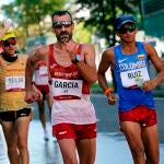 Chuso García Bragado, durante los 50 kilómetros marcha de Tokio 2020, sus octavos Juegos Olímpicos