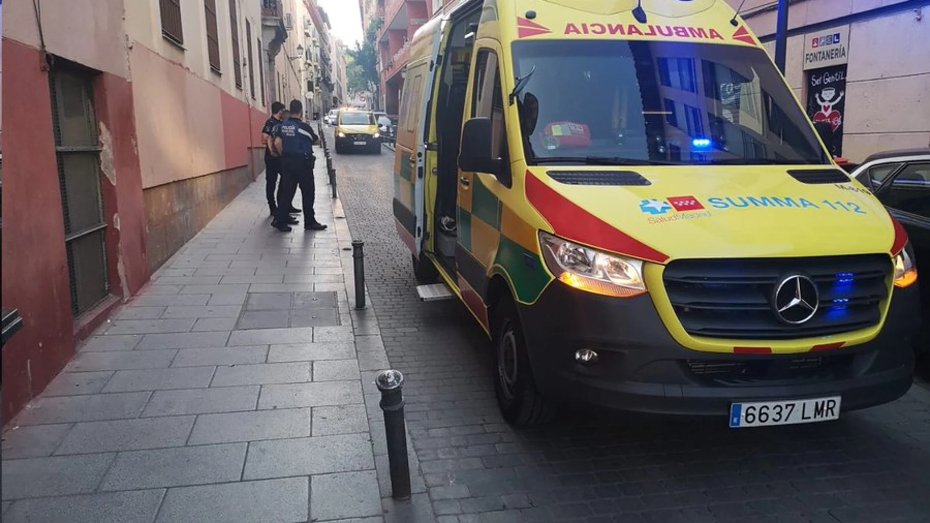 Imagen de los servicios de Emergencia en Lavapiés