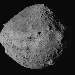 Fotografía tomada del asteroide Bennu a 24 kilómetros de distancia de su superficie