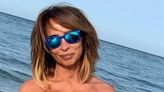 María Patiño en la playa