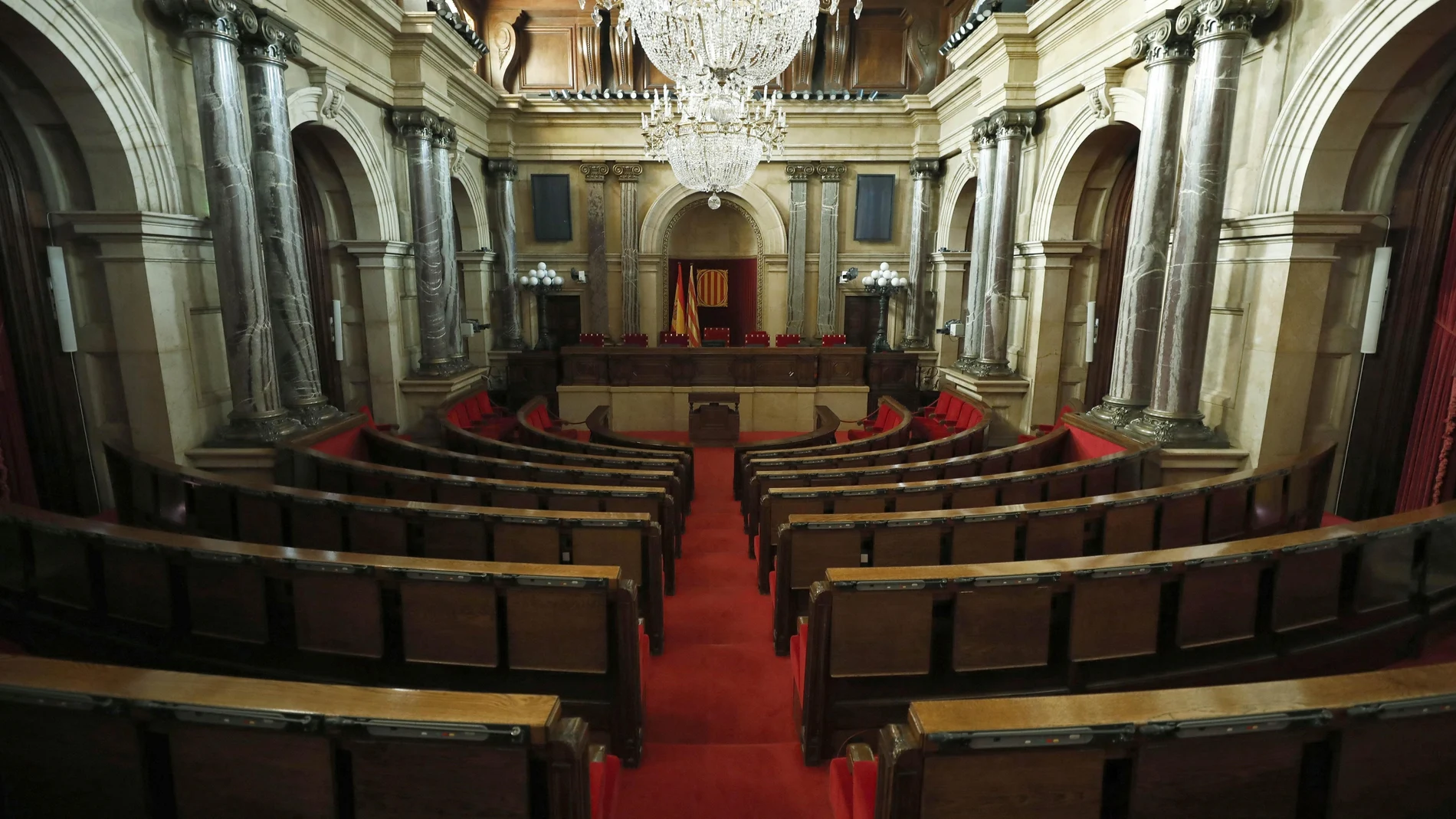 Vista del salón de sesiones del Parlament de Cataluña