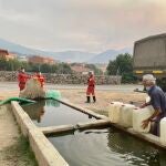 Incendio iniciado en Navalacruz, visto desde Navalmoral