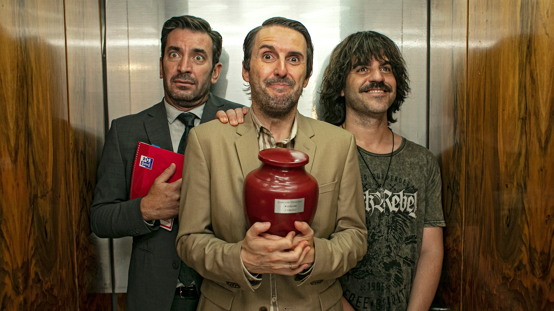 De izquierda a derecha: Arturo Valls, Julián López y Ernesto Sevilla, protagonistas de "Descarrilados"