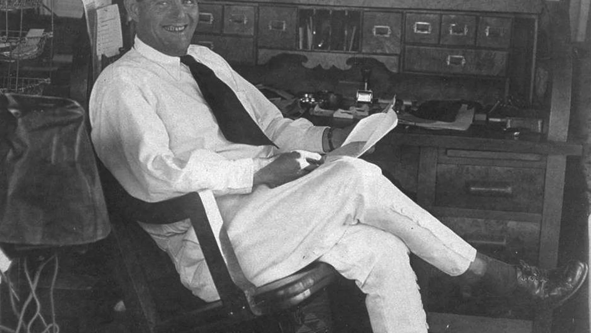 Jack London en el despacho donde escribía sus historias