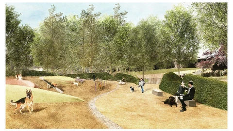 Imagen virtual de la futura zona de recreo para perros