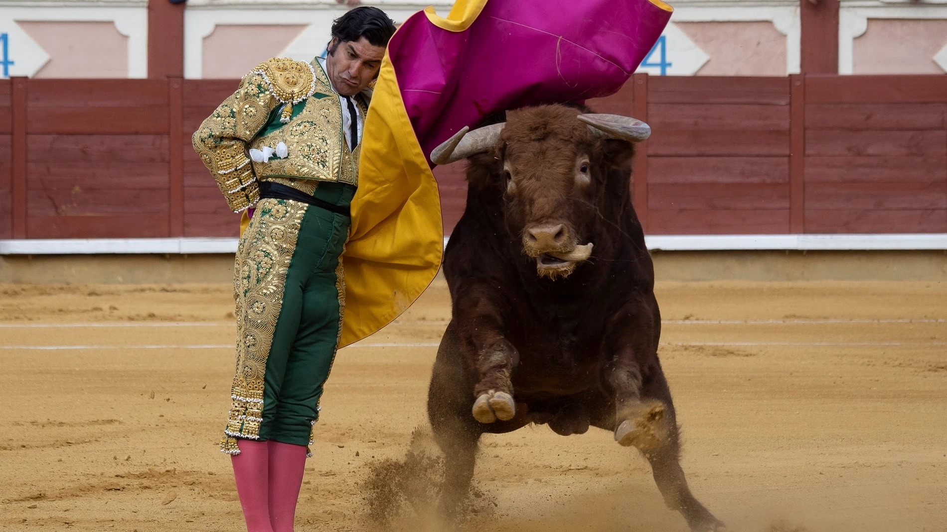 CUENCA, 23/08/2021.- El diestro Morante de la Puebla, que cortó una oreja, en el tercer festejo taurino de la Feria y Fiestas San Julián 2021, hoy lunes en Cuenca. EFE/José del Olmo