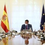 El presidente del Gobierno, Pedro Sánchez, preside el primer Consejo de Ministros tras el parón estival, a 24 de agosto de 2021, en Madrid, (España)