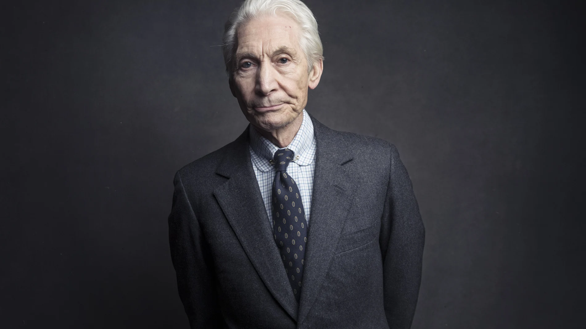 FILE - Charlie Watts of the Rolling Stones poses for a portrait on Nov. 14, 2016, in New York. Watts' publicist, Bernard Doherty, said Watts passed away peacefully in a London hospital surrounded by his family on Tuesday, Aug. 24, 2021. He was 80. (Photo by Victoria Will/Invision/AP, File)
