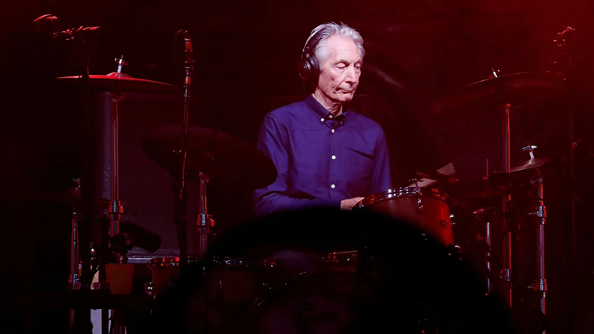 Charlie Watts, durante un concierto de los Rolling Stones en París en 2017