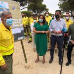 La consejera de Agricultura, Ganadería, Pesca y Desarrollo Sostenible, Carmen Crespo, durante su visita a Barbate