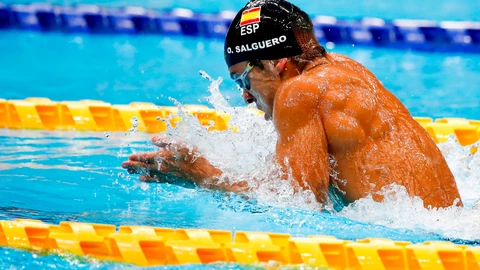 Óscar Salguero, plata en los 100 metros braza, clase SB8 de discapacitados físicos
