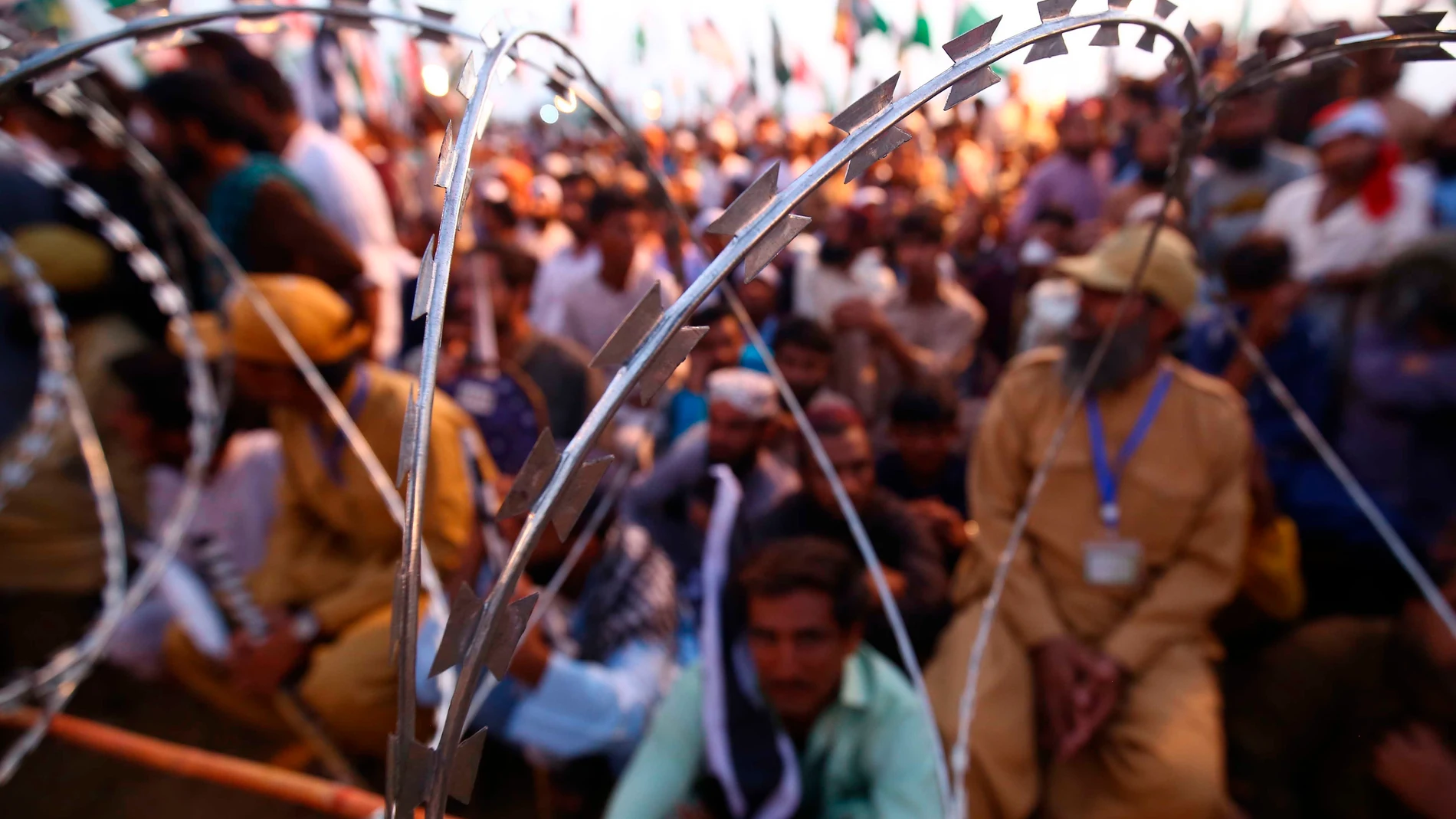 Paquistaníes en una protesta antigubernamental en una foto de archivo