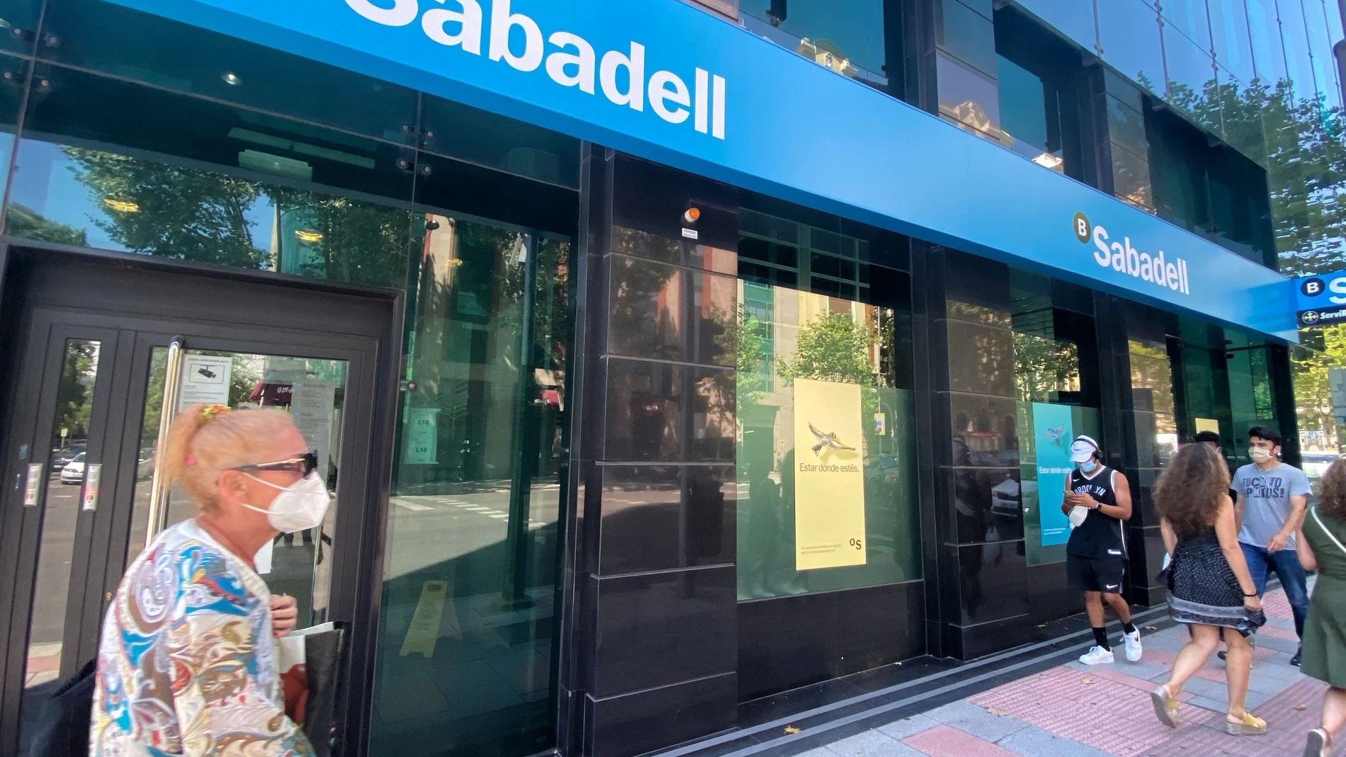 Una oficina del Banco Sabadell en Madrid (España), a 31 de julio de 2020