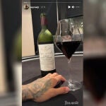 Botella de Vega Sicilia Único Reserva Especial que compartió Neymar en Instagram.