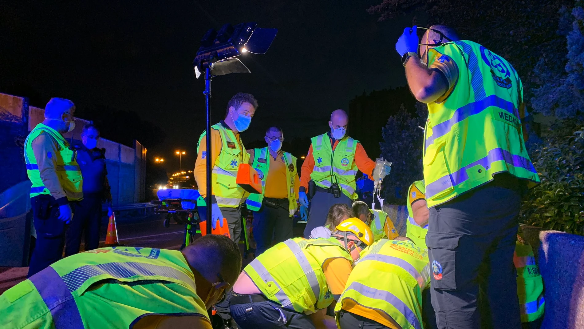 Joven motorista herido en accidente en Madrid