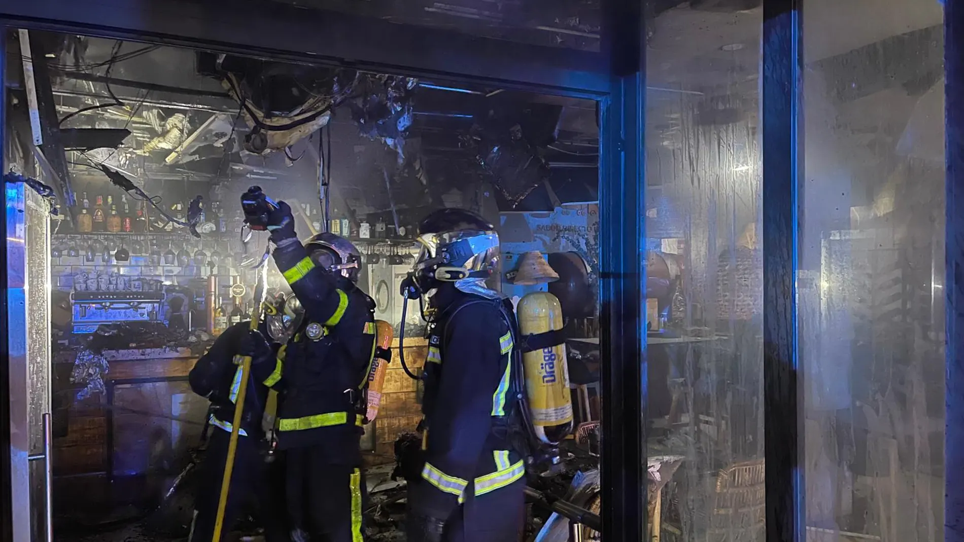 Incendio en un restaurante de Madrid