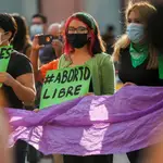 Protesta para celebrar la decisión de la Suprema Corte de Justicia de la Nación (SCJN) que declaró inconstitucional la penalización del aborto, en Saltillo, México, el 7 de septiembre de 2021