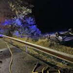 Fallece el conductor de un turismo al salirse de la vía en Berrueces (Valladolid)