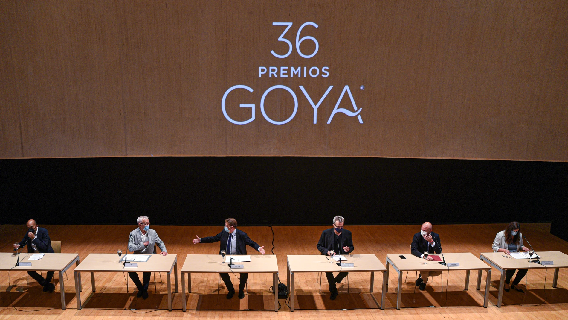 Imagen de la presentación esta mañana de la gala de los Premios Goya en Valencia en 2022