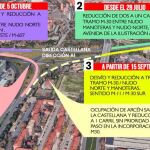 Mapa con los puntos afectados por las obras