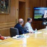 El presidente de la Diputación de Zamora, Francisco José Requejo, presenta la Estrategia "Silver Economy" a las consejerías de Economía y Hacienda; Transparencia, Ordenación del Territorio y Acción Exterior; y Educación