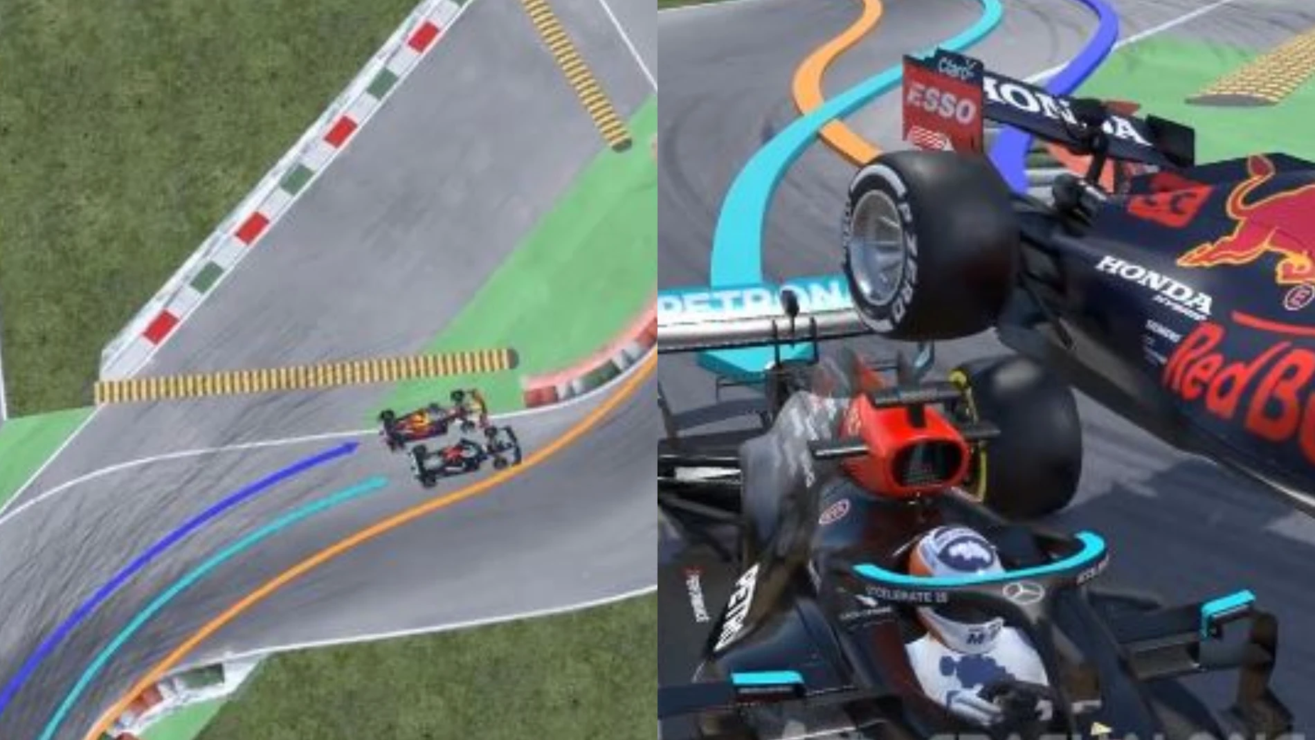 Recreación en 3D del accidente entre Hamilton y Verstappen