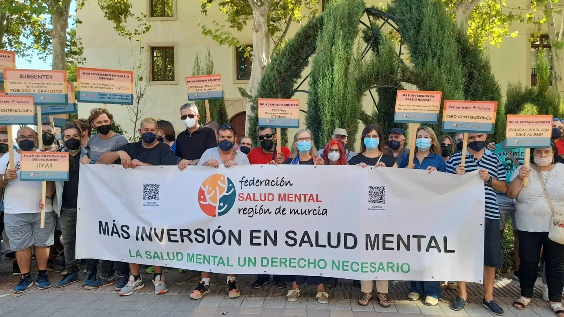 Imagen de la protesta realizada por la Federación Salud Mental