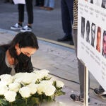 Homenaje a las víctimas del etarra Henri Parot celebrado ayer en Vitoria