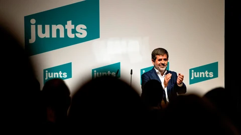 El secretario general de JxCat, Jordi Sànchez, interviene ante el consell nacional del partido, que se reúne por primera vez desde su creación
