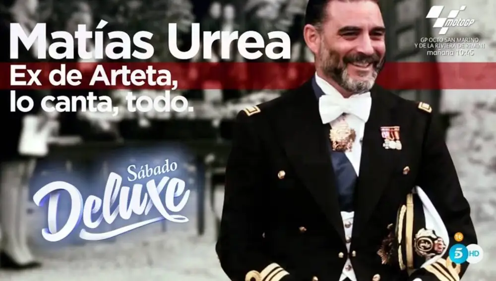 Imagen promocional de 'Sábado Deluxe' de la entrevista de Matías Urrea