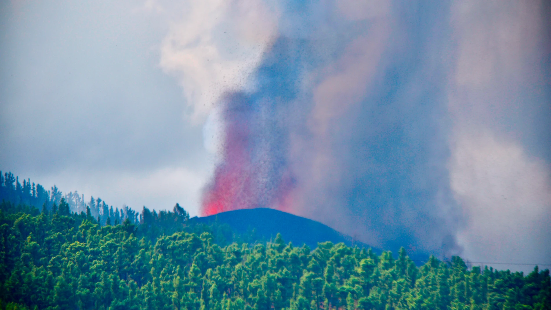 El nuevo volcán que estalló este domingo en La Palma está emitiendo de 6.000 a 9.000 toneladas diarias de dióxiodo de azufre (SO2) y ha formado una colada con una altura media de seis metros que avanza a 700 metros por hora, arrasando a su paso casas, cultivos e infraestructuras.