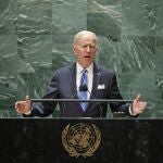 El presidente Joe Biden durante su discurso ante la 76ª Asamblea General de la ONU