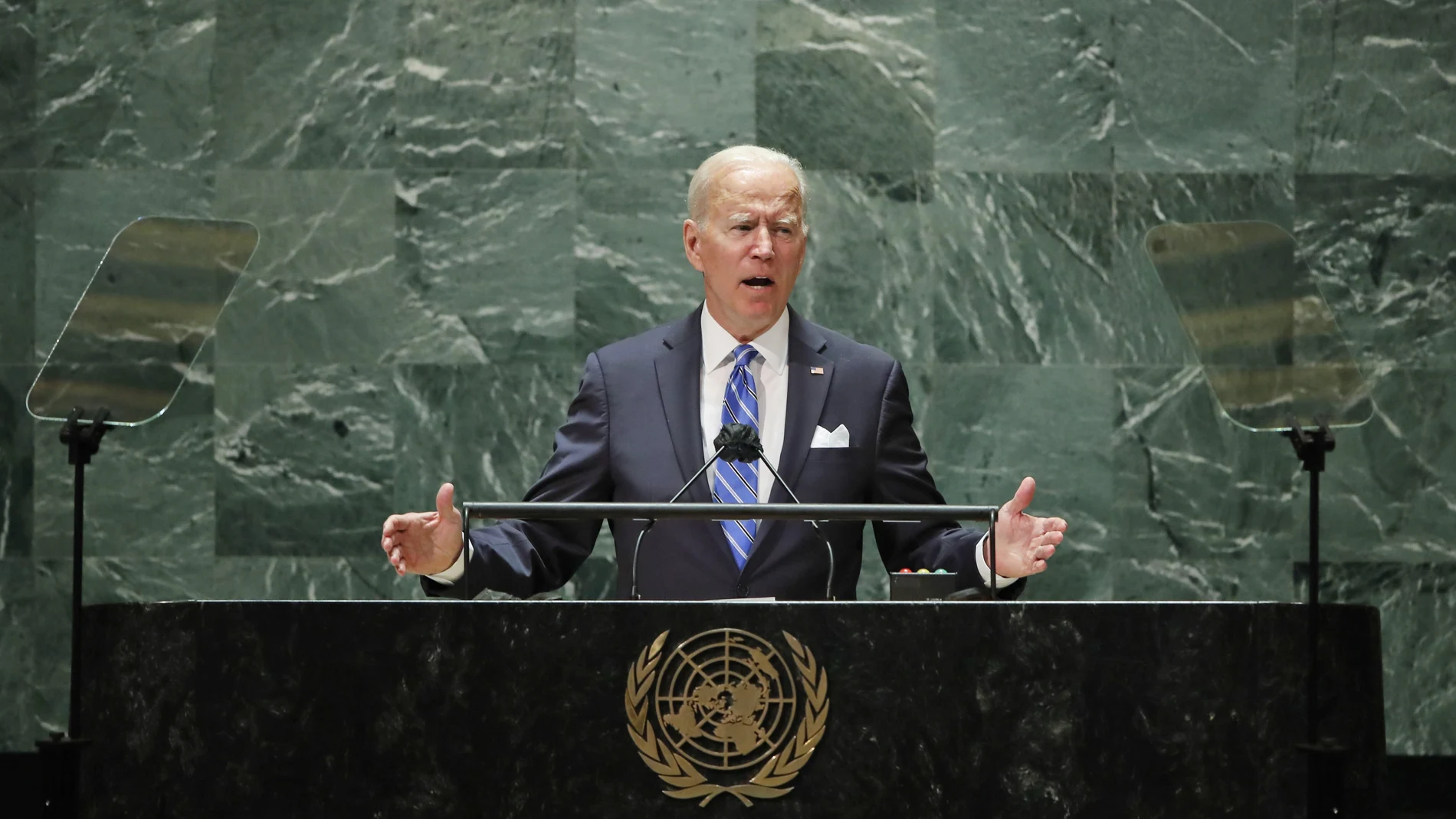 El presidente Joe Biden durante su discurso ante la 76ª Asamblea General de la ONU