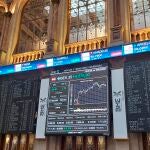 Vista del interior de la Bolsa de Madrid
