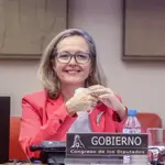 Nadia Calviño comparece en la Comisión para la Unión Europea del Congreso