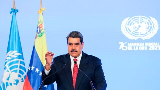 El presidente venezolano Nicolas Maduro interviene virtualmente ante la Asamblea General de Naciones Unidas desde Caracas