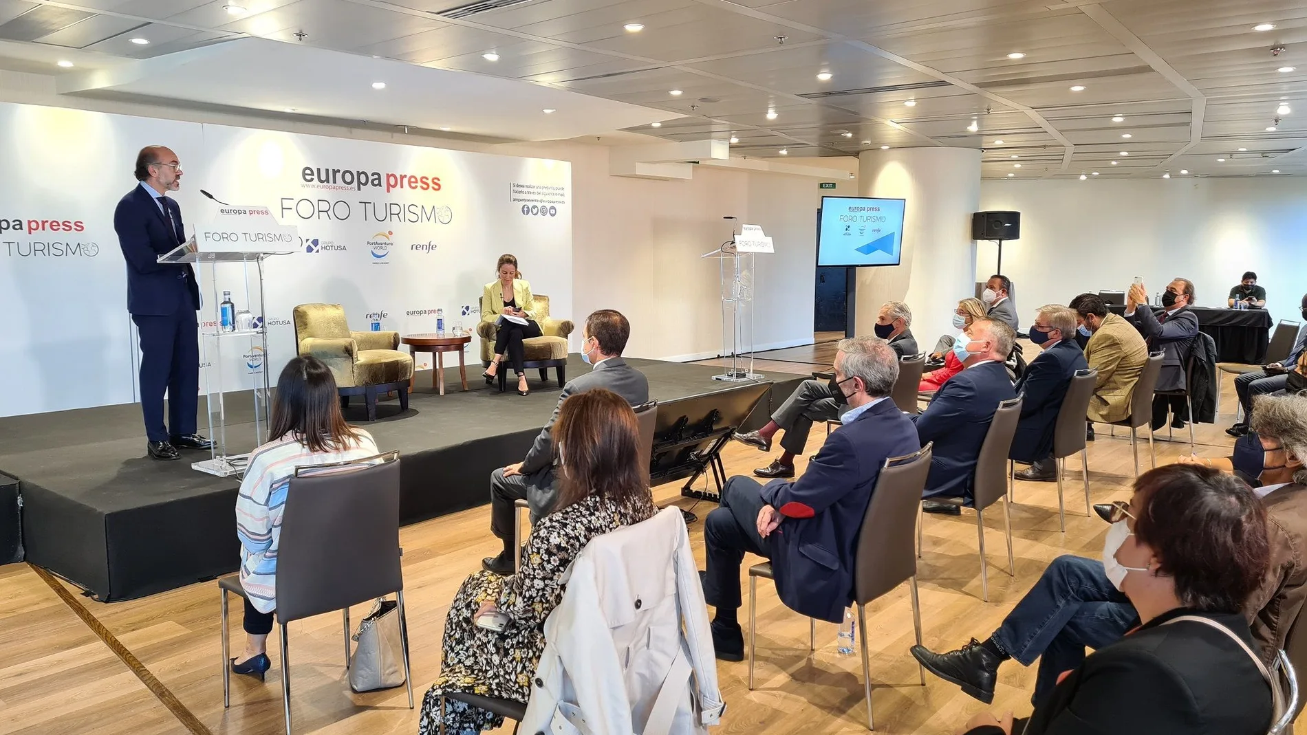 El consejero de Cultura y Turismo, Javier Ortega, interviene en el foro de Europa Press sobre el sector turístico en Madrid