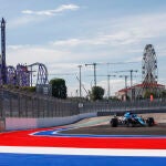 Fernando Alonso, en los entrenamientos del Gran Premio de Rusia de este fin de semana