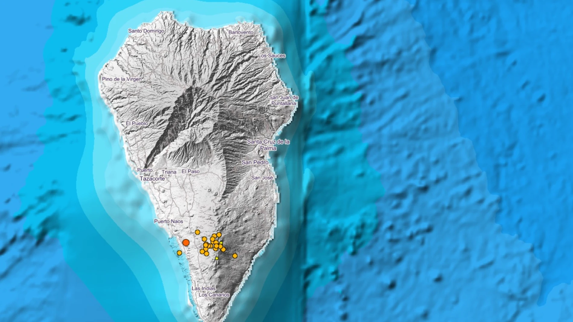 Actividad sísmica en Fuencaliente, al sur de La PalmaIGN
