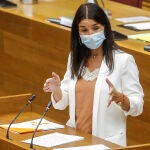 La síndica de Ciudadanos (Cs) en Les Corts valencianas, Ruth Merino, interviene en un pleno de las Cortes valencianas en el Palau de las Cortes Valencianas, a 27 de septiembre de 2021, en Valencia, Comunidad Valenciana, (España). Durante esta sesión plenaria, el Gobierno de la Generalitat valenciana ha explicado las medidas políticas y económicas para este año y ha resumido las actuaciones realizadas hasta la fecha.27 SEPTIEMBRE 2021;VALENCIA;POLITICA;DEBATE:;CORTS VALENCIANAS;CORTESRober Solsona / Europa Press27/09/2021