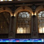 Valores del Ibex 35 en el Palacio de la Bolsa