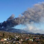 Smoke rises following the eruption of a volcano on the Canary Island of La Palma