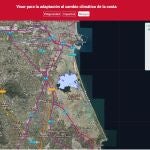 Imagen del visor puesto en marcha por la Conselleria de Emergencia Climática