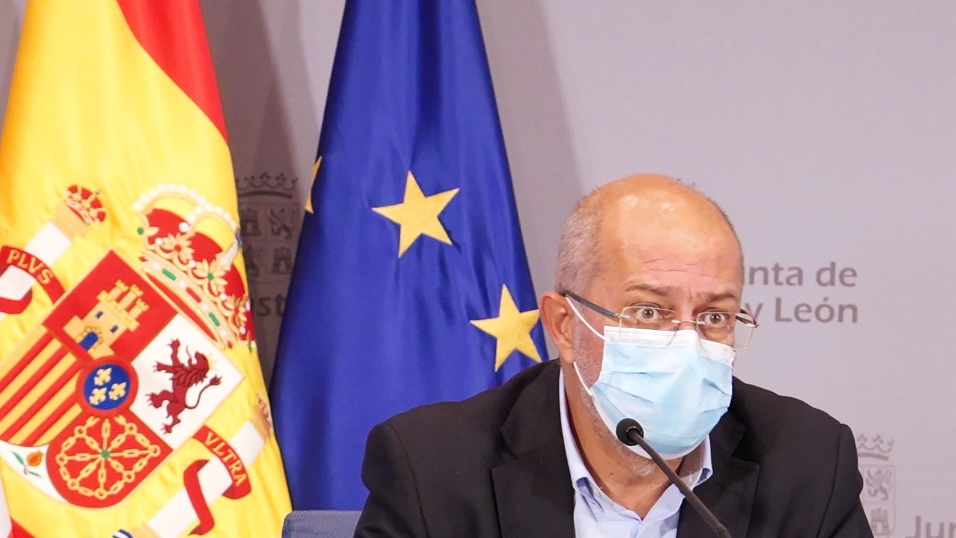 El vicepresidente, portavoz y consejero de Transparencia, Ordenación del Territorio y Acción Exterior, Francisco Igea, comparece en rueda de prensa posterior al Consejo de Gobierno