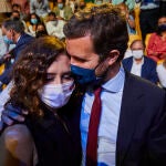 Pablo Casado e Isabel Díaz Ayuso, en la Convención Nacional del PP en Valencia