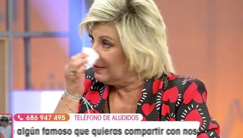 Terelu Campos llorando en 'Viva la vida'