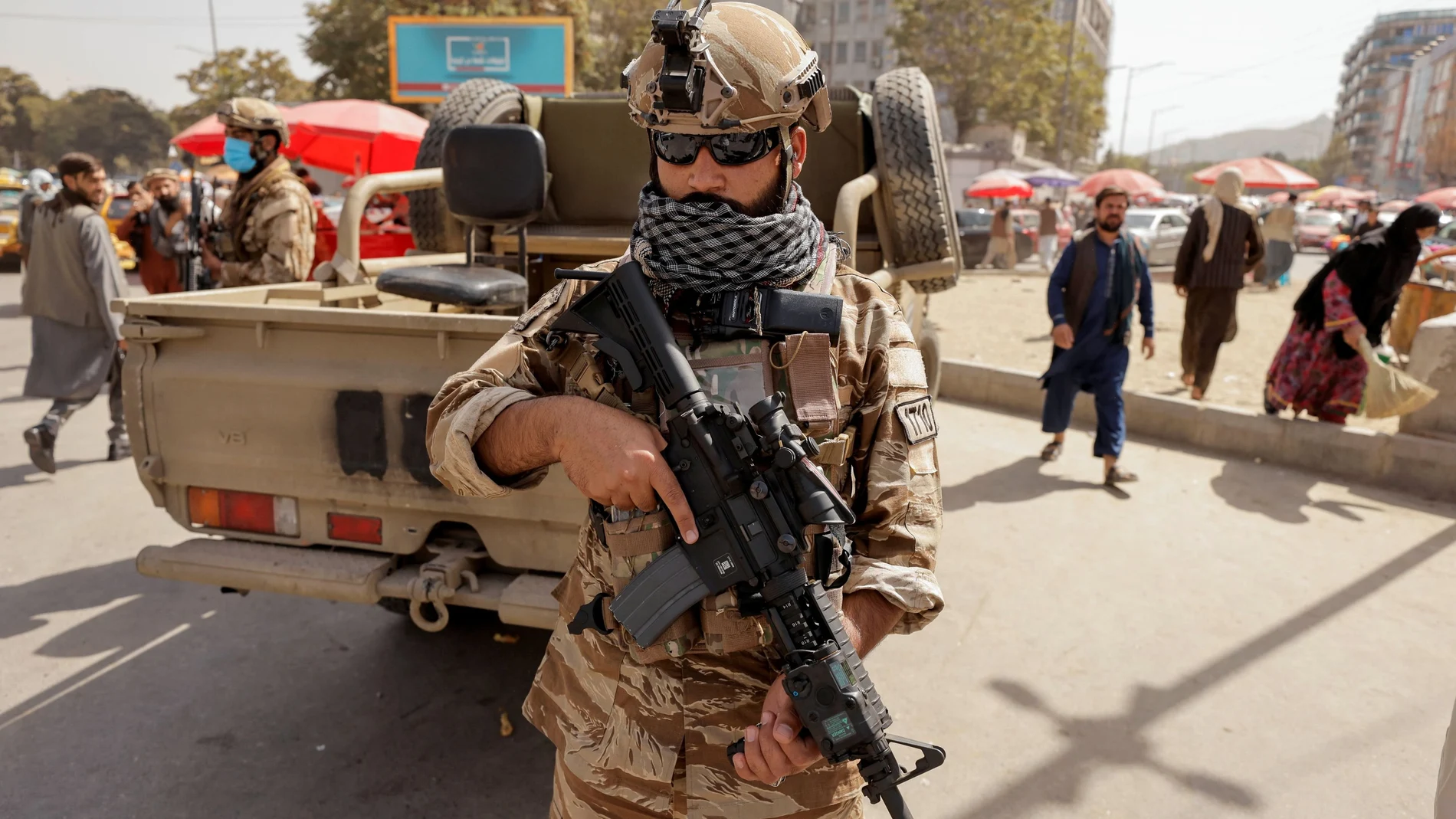 Un soldado talibán con uniforme de combate de fuerzas especiales. REUTERS/Jorge Silva