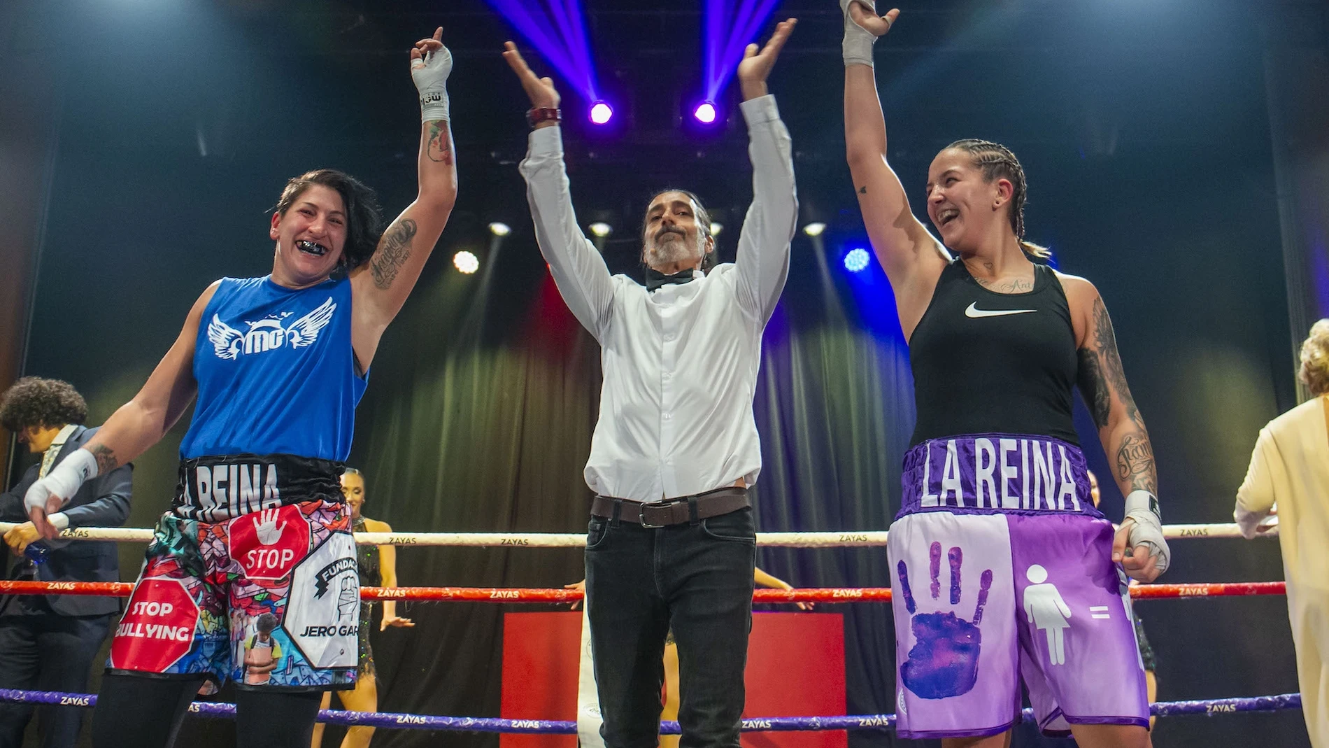 Miriam Gutiérrez y Melisa la vikinga hicieron un combate de exhibición
